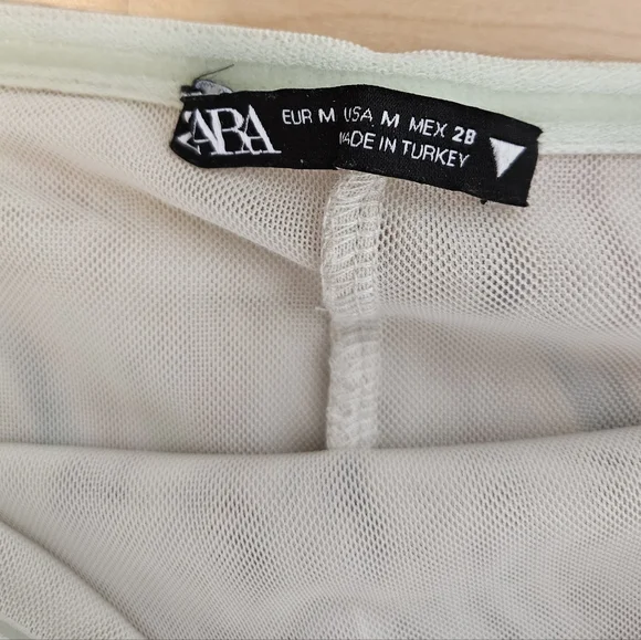 Zara strapless Multi-Color Mesh Dress - Picture 3 of 3